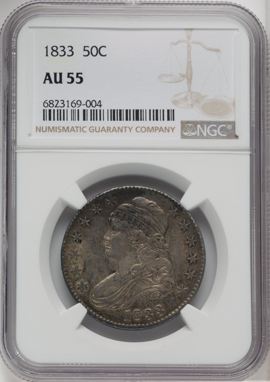 1833 50C Bust Half Dollar NGC AU55