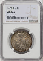 1949-D 50C Franklin Half Dollar NGC MS66+