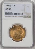 1908-S $10 Indian Eagle NGC MS62