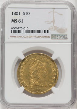 1801 $10 BD-2 Early Eagle NGC MS61