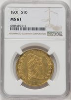 1801 $10 BD-2 Early Eagle NGC MS61