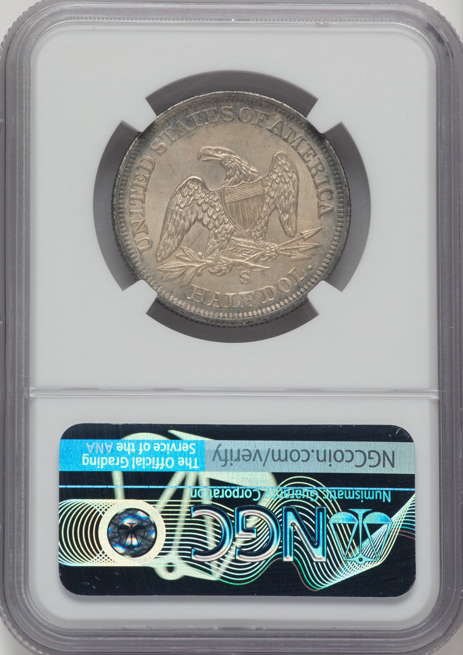 1858-S 50C Seated Half Dollar NGC MS64