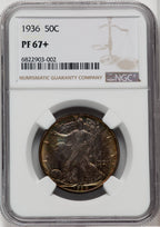 1936 50C Proof Walking Liberty Half Dollar NGC PR67+