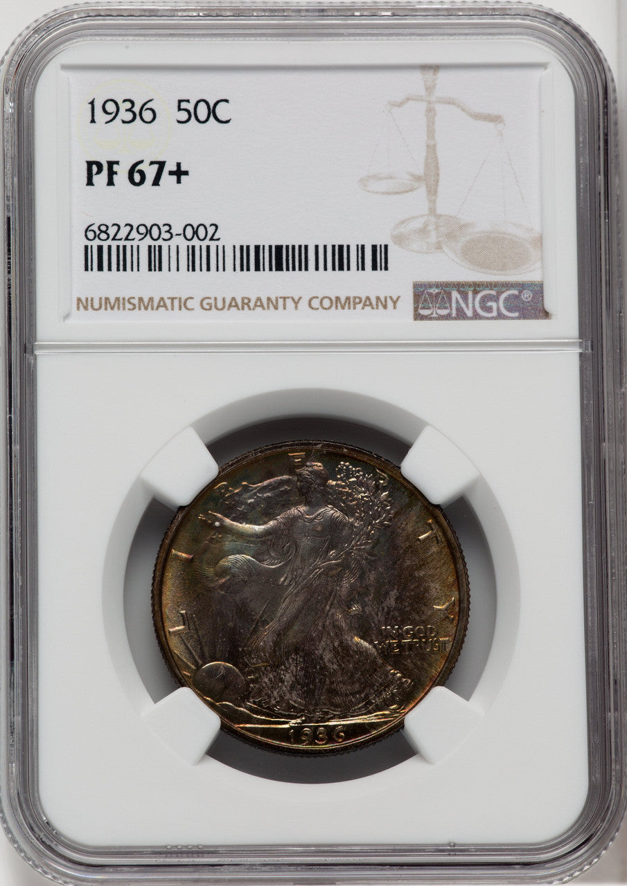 1936 50C Proof Walking Liberty Half Dollar NGC PR67+