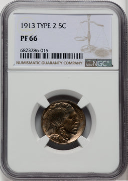 1913 5C Type Two Proof Buffalo Nickel NGC PR66