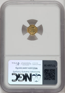 1868 Liberty Round 25 Cents BG-806 R.3 California Fractional Gold NGC MS65