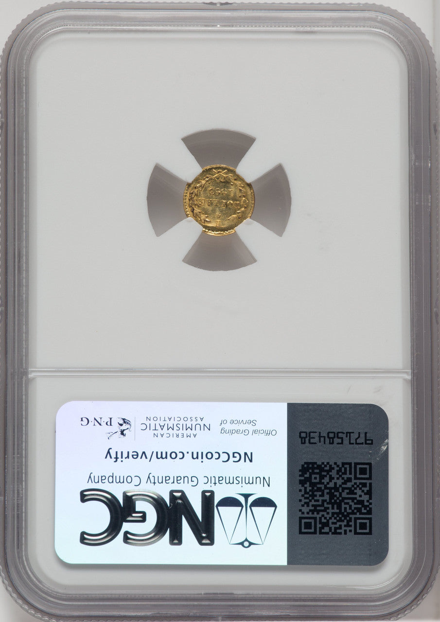 1868 Liberty Round 25 Cents BG-806 R.3 California Fractional Gold NGC MS65