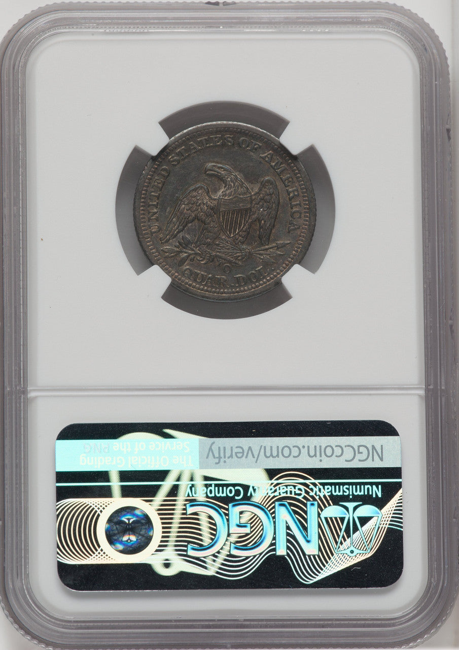 1850-O 25C Seated Quarter NGC AU58