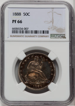 1888 50C Proof Seated Half Dollar NGC PR66