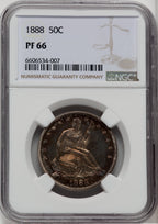 1888 50C Proof Seated Half Dollar NGC PR66