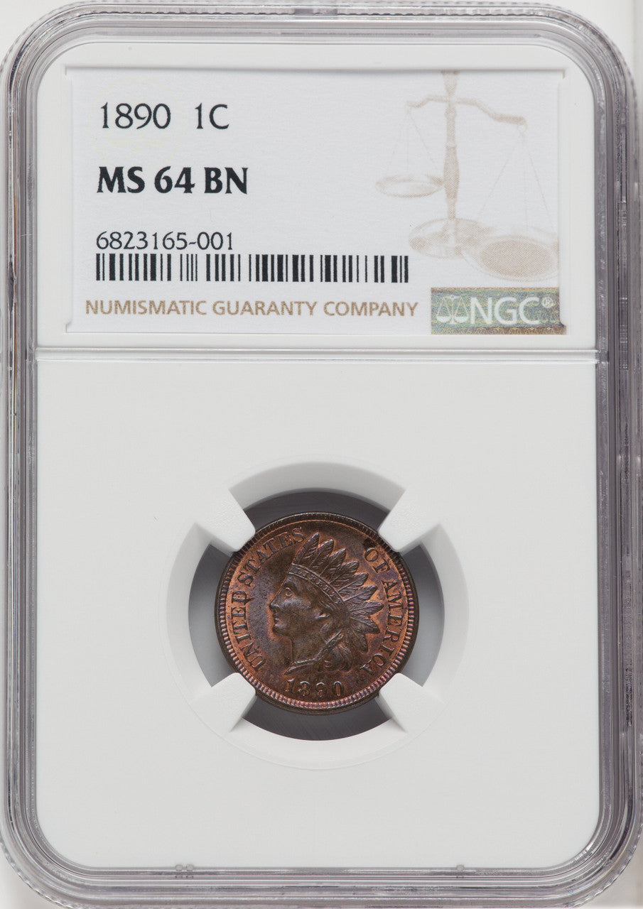 1890 1C BN Indian Cent NGC MS64