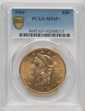 1904 $20 Liberty Liberty Double Eagle PCGS MS65+