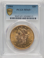 1904 $20 Liberty Liberty Double Eagle PCGS MS65+