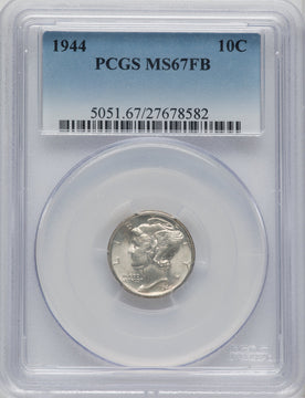 1944 10C FB Mercury Dime PCGS MS67
