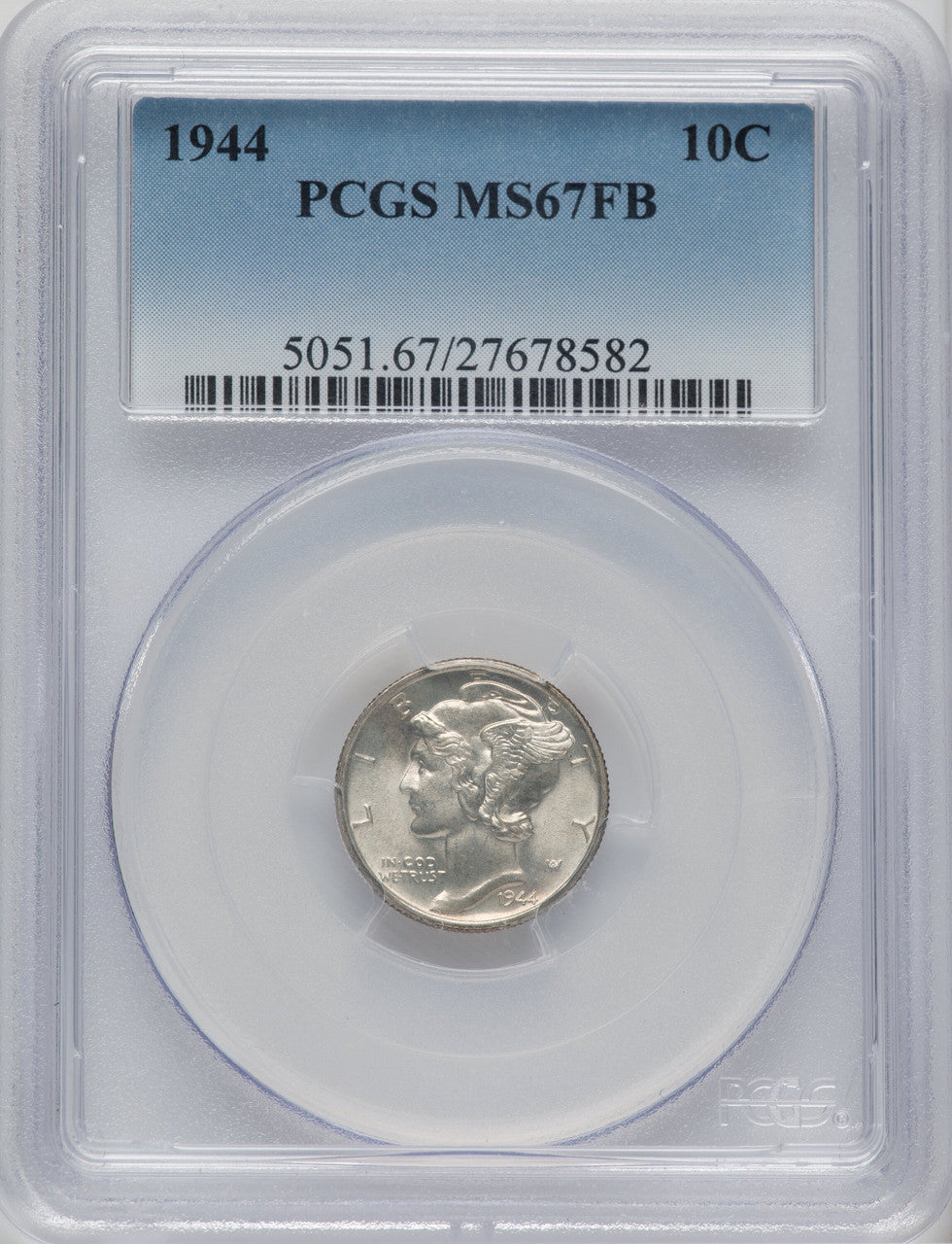 1944 10C FB Mercury Dime PCGS MS67