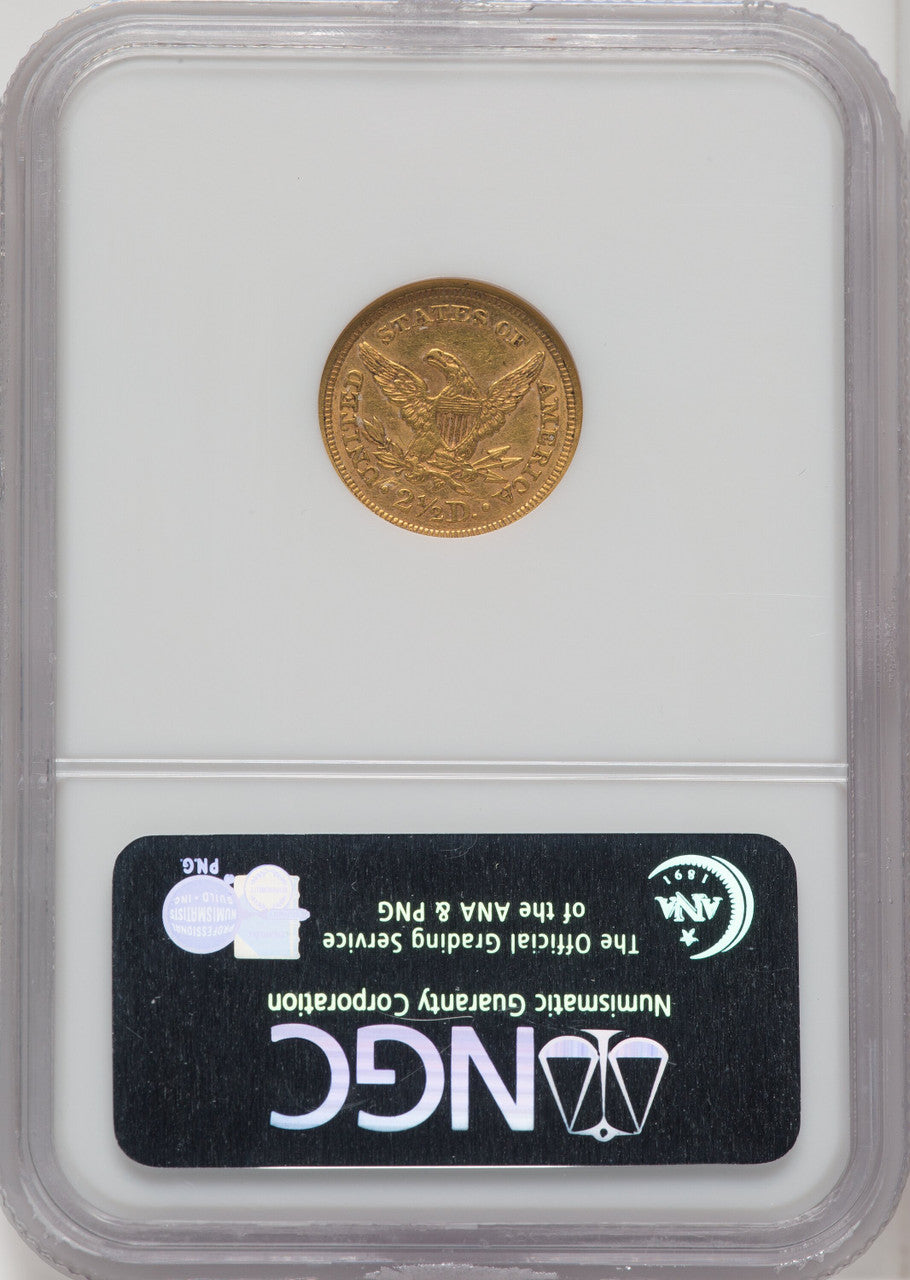 1858 $2.50 Liberty Quarter Eagle NGC AU58