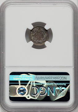 1863 H10C Proof Seated Half Dime NGC PR64