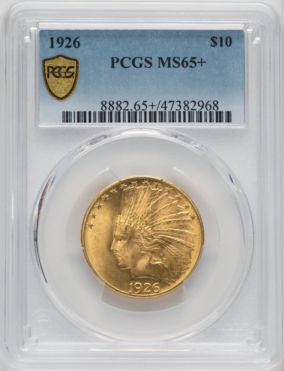 1926 $10 Indian Eagle PCGS MS65+