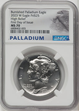 2023-W $25 Palladium First Day of Issue NGC MS70 (764653006)