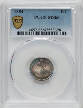 1884 10C Seated Dime PCGS MS68