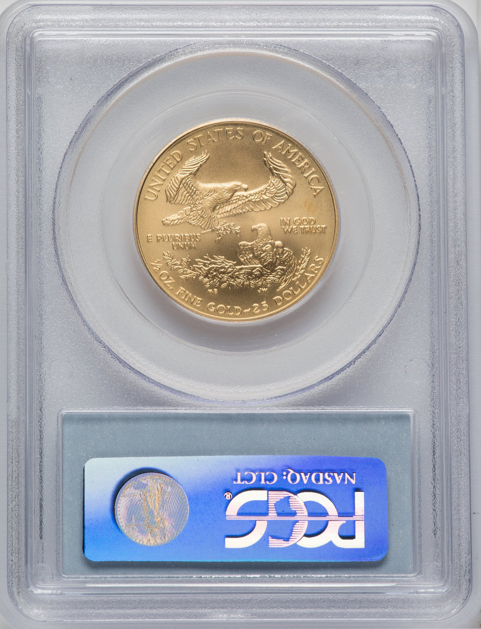 2008-W $25 Half-Ounce Gold Eagle Burnished PCGS SP70