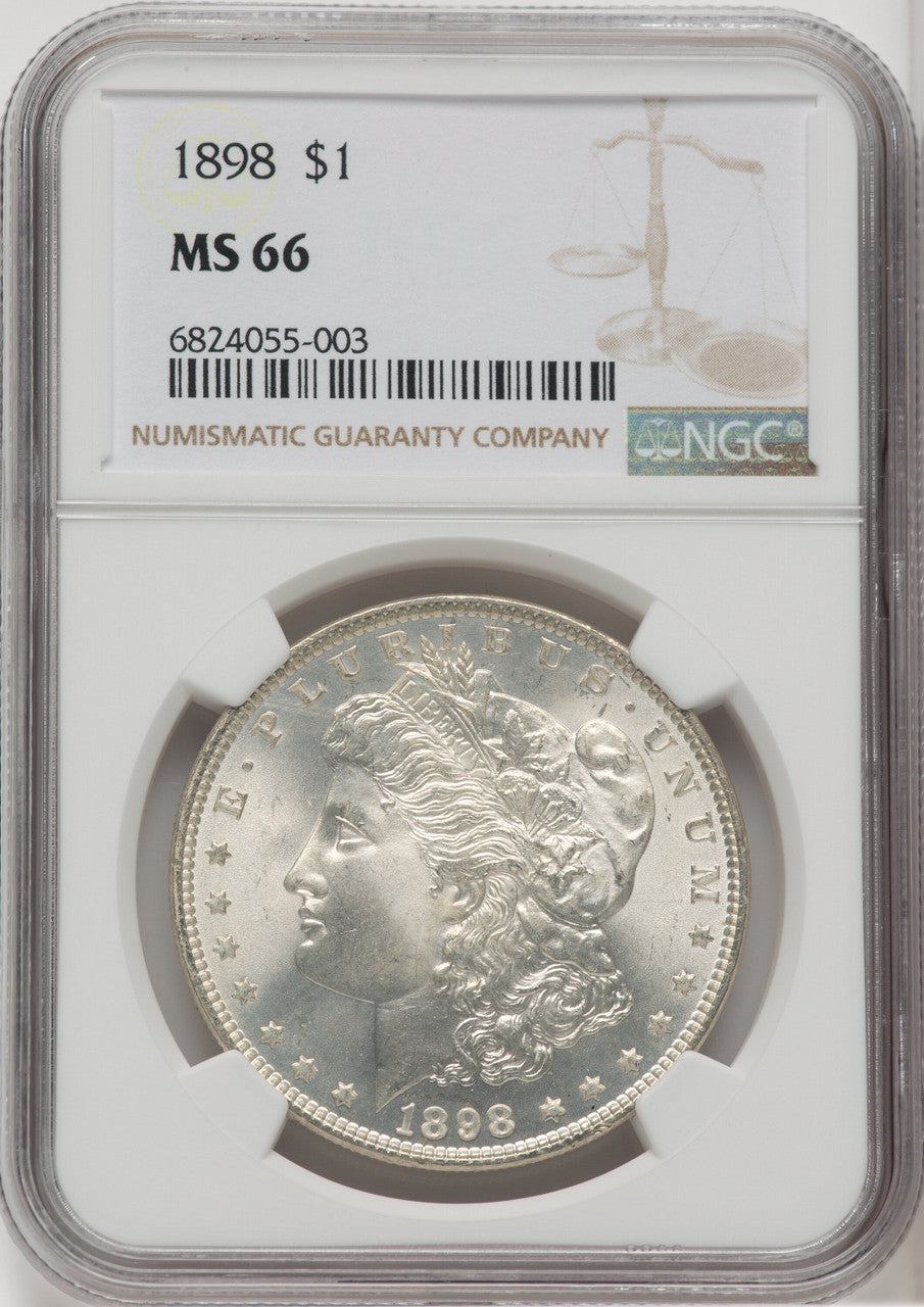 1898 $1 Morgan Dollar NGC MS66