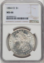 1884-CC $1 Morgan Dollar NGC MS66 (518609052)