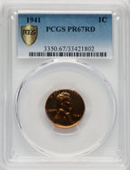 1941 1C RD Proof Lincoln Cent PCGS PR67