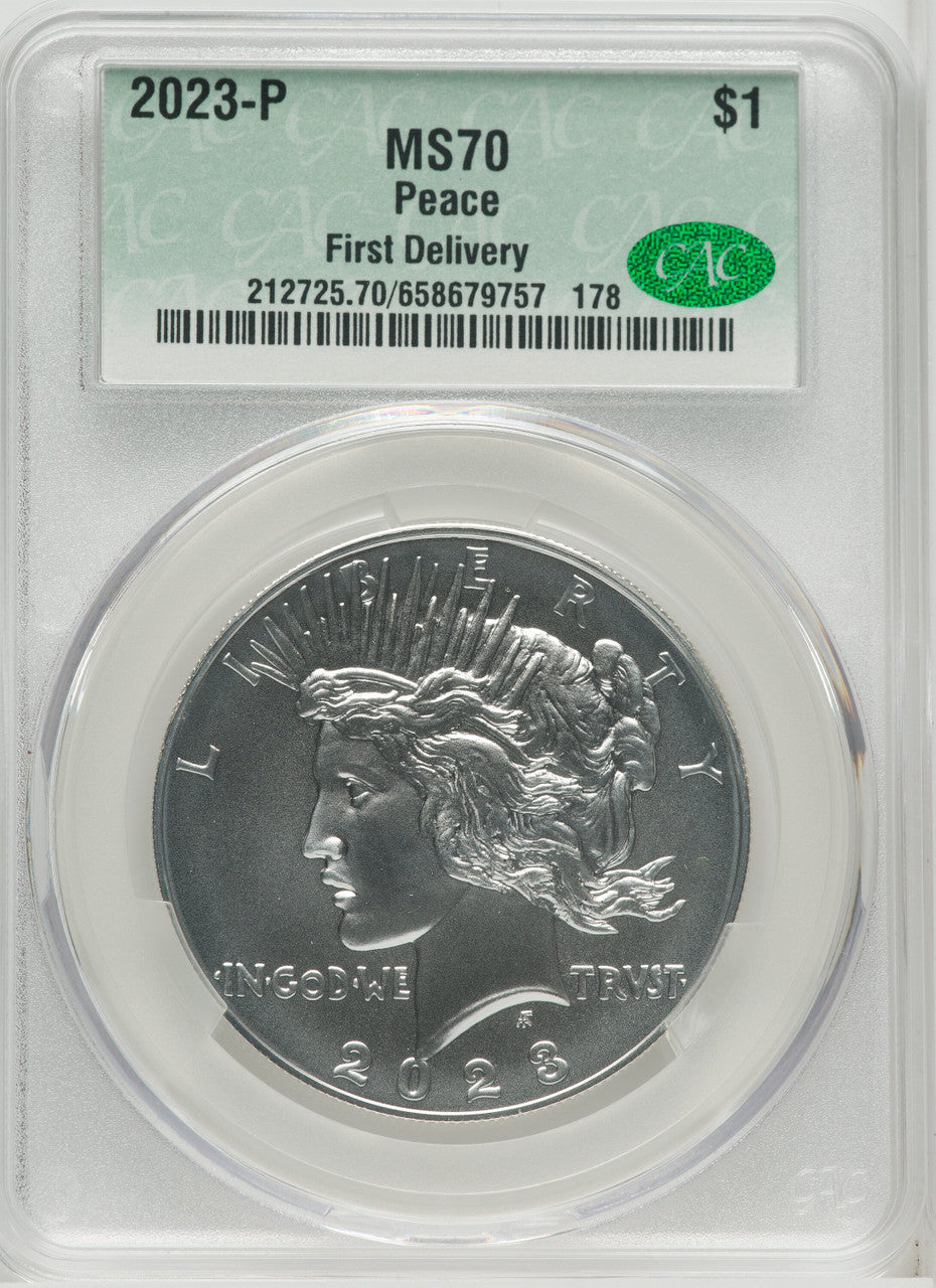 2023 $1 Peace First Strike Modern Commemoratives CACG MS70
