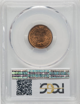 1892 1C RD Indian Cent PCGS MS65