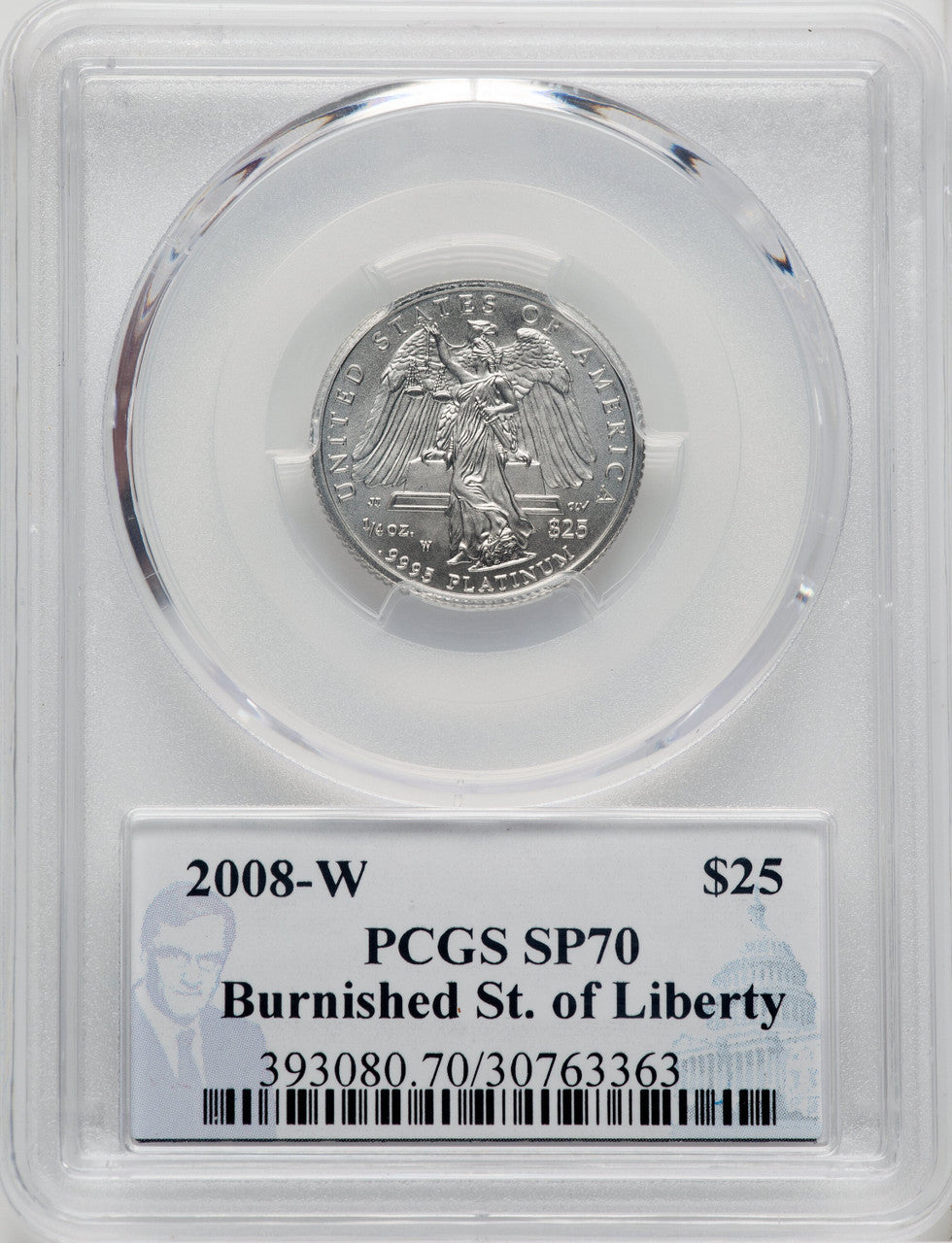 2008-W $25 Quarter-Ounce Platinum Eagle PCGS MS70 (757146004)