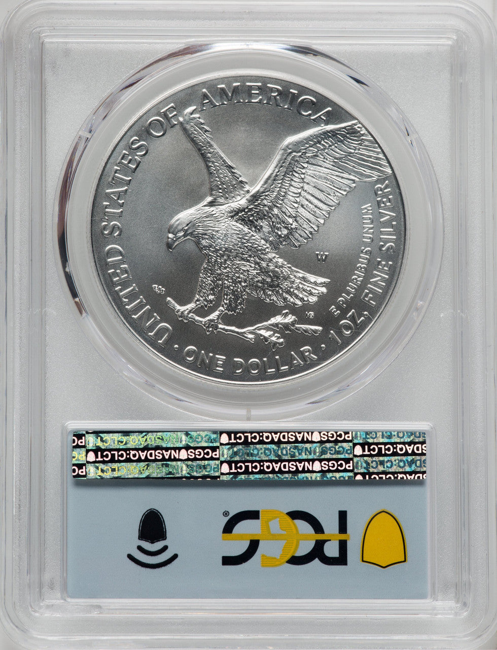 2022-W S$1 Silver Eagle Burnished FDI PCGS SP70