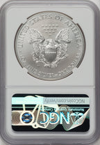 2013-W S$1 Silver Eagle Burnished Mike Castle Signature NGC MS70