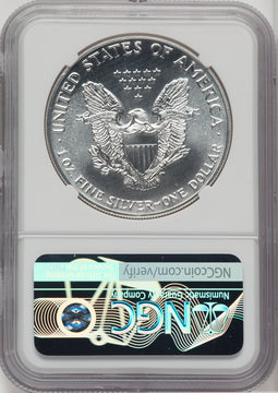 1989 $1 Silver Eagle Brown Label NGC MS70