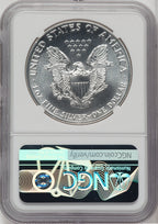 1989 $1 Silver Eagle Brown Label NGC MS70
