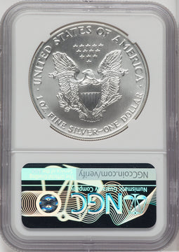 1991 S$1 Silver Eagle NGC MS70