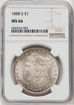 1888-S $1 Morgan Dollar NGC MS66