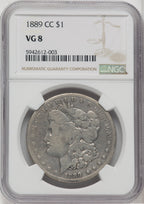 1889-CC $1 Morgan Dollar NGC VG8