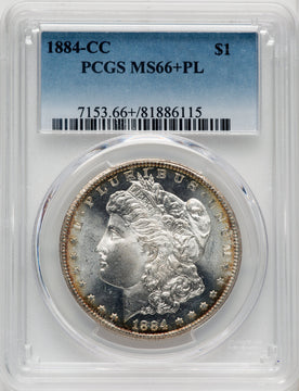 1884-CC $1 PL Morgan Dollar PCGS MS66+
