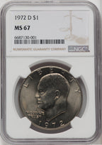 1972-D $1 Eisenhower Dollar NGC MS67