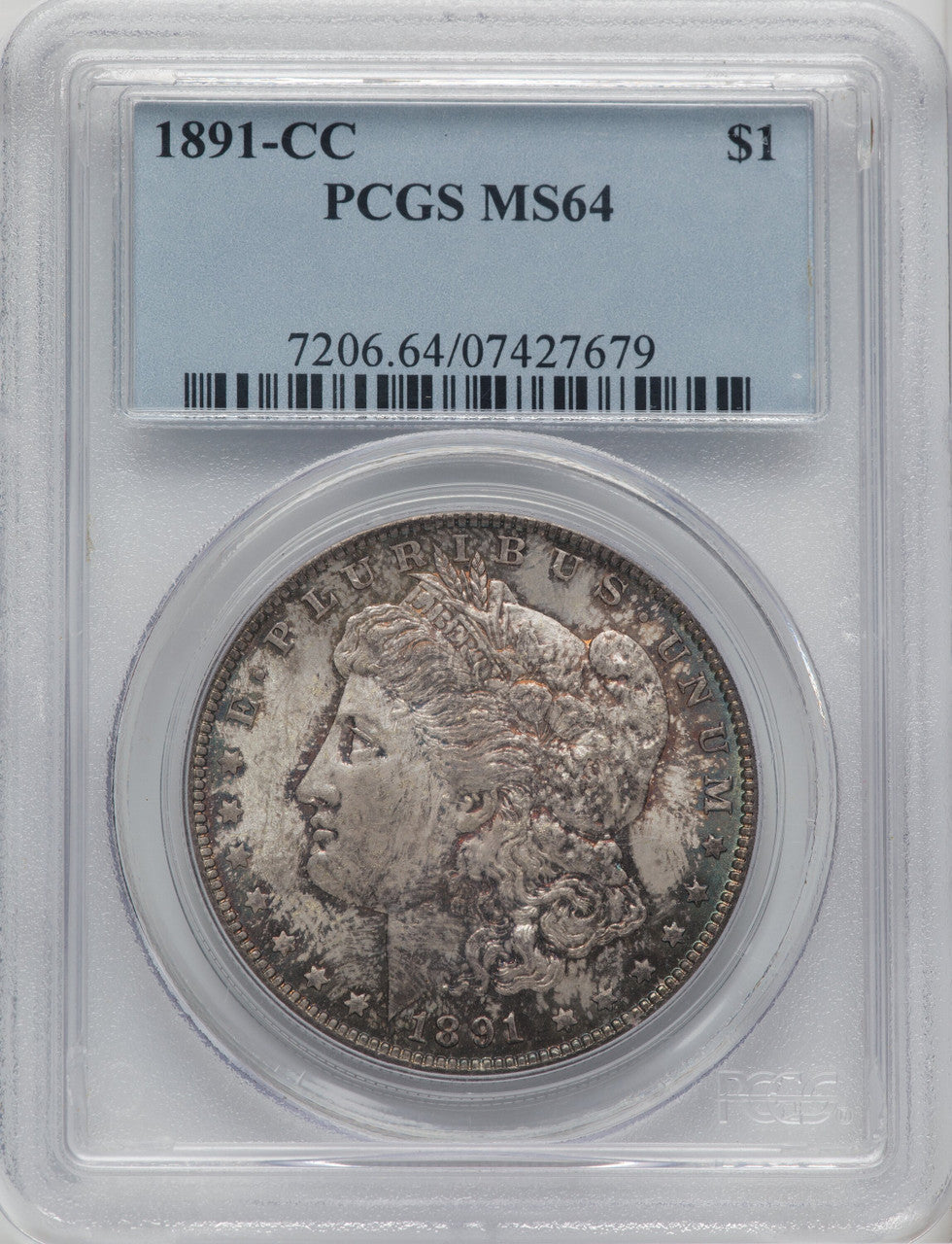 1891-CC $1 Morgan Dollar PCGS MS64