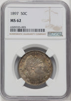 1897 50C Barber Half Dollar NGC MS62