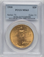 1910 $20 Saint-Gaudens Double Eagle PCGS MS63 (505331002)