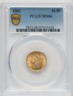 1901 $2.50 Liberty Quarter Eagle PCGS MS66