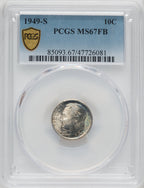 1949-S 10C FB Roosevelt Dime PCGS MS67