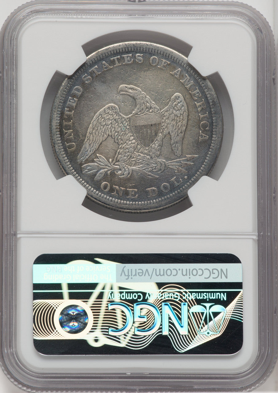 1863 S$1 Seated Dollar Details NGC XF40