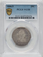 1806/5 25C Early Quarter PCGS VG10