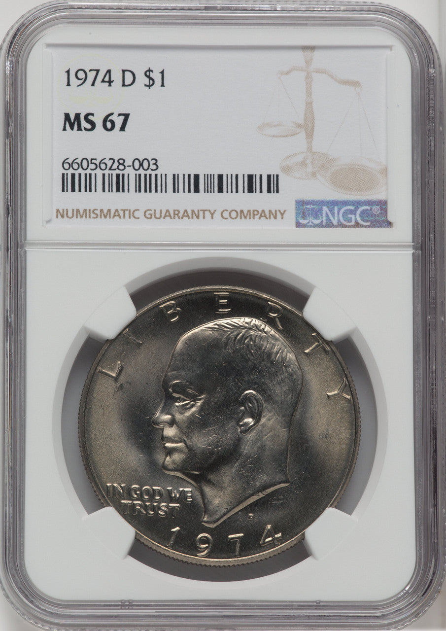 1974-D $1 Eisenhower Dollar NGC MS67