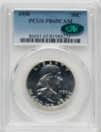 1950 50C CA CAC Proof Franklin Half Dollar PCGS PR65