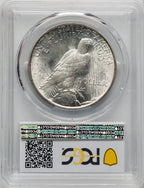 1923-D $1 CAC Peace Dollar PCGS MS65+